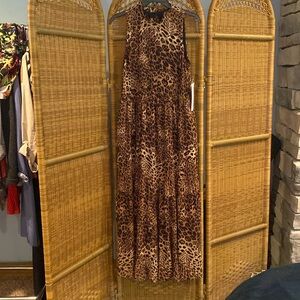 Tribal animal print maxi dress